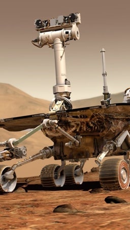 NASA Curiosity rover on the planet Mars